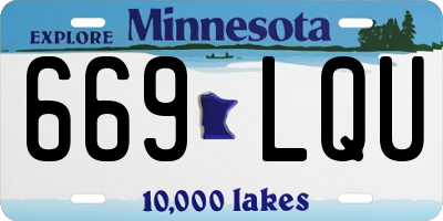 MN license plate 669LQU