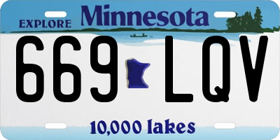 MN license plate 669LQV