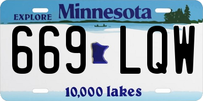 MN license plate 669LQW