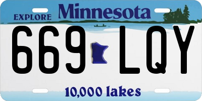 MN license plate 669LQY