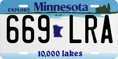 MN license plate 669LRA