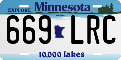 MN license plate 669LRC