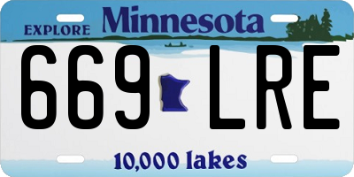 MN license plate 669LRE