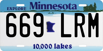 MN license plate 669LRM