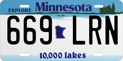 MN license plate 669LRN