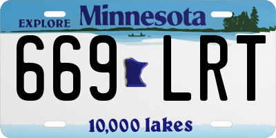 MN license plate 669LRT