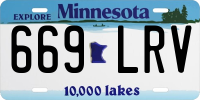 MN license plate 669LRV
