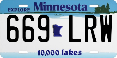 MN license plate 669LRW