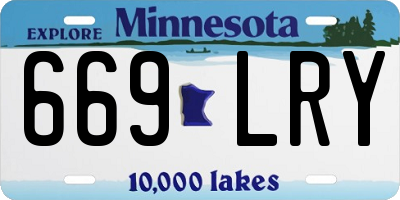 MN license plate 669LRY