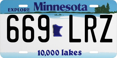 MN license plate 669LRZ