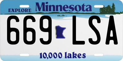MN license plate 669LSA