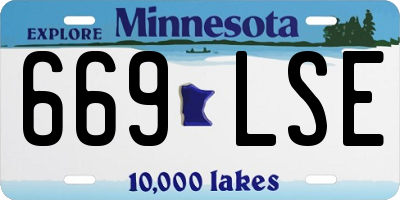 MN license plate 669LSE