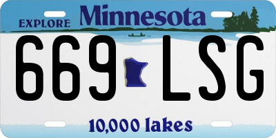 MN license plate 669LSG