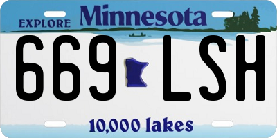 MN license plate 669LSH