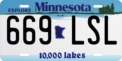 MN license plate 669LSL