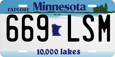 MN license plate 669LSM