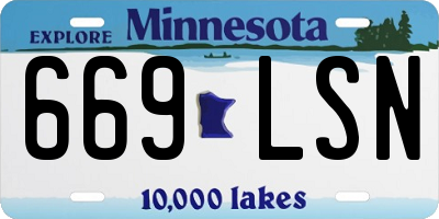 MN license plate 669LSN