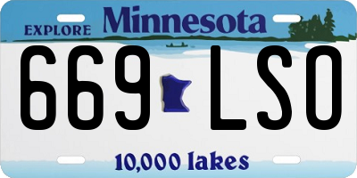 MN license plate 669LSO