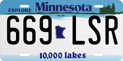 MN license plate 669LSR