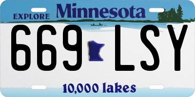 MN license plate 669LSY