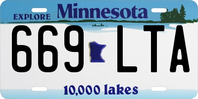 MN license plate 669LTA