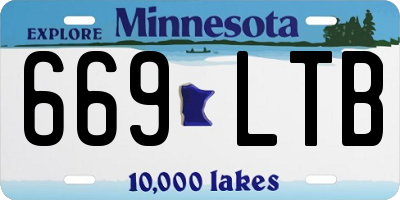 MN license plate 669LTB