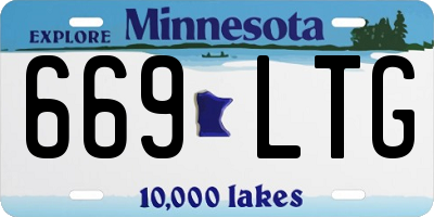 MN license plate 669LTG