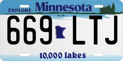 MN license plate 669LTJ
