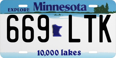 MN license plate 669LTK