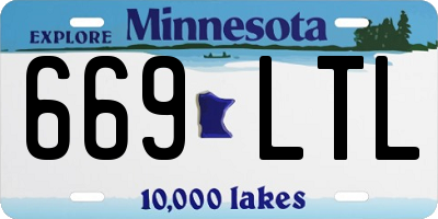 MN license plate 669LTL