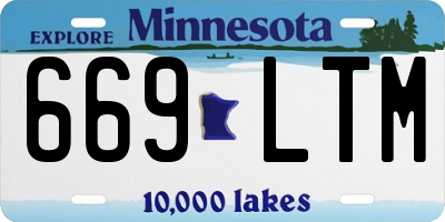MN license plate 669LTM