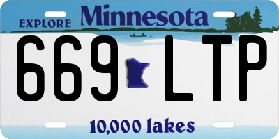 MN license plate 669LTP