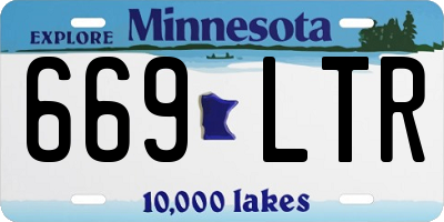 MN license plate 669LTR