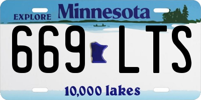MN license plate 669LTS