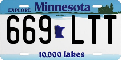MN license plate 669LTT
