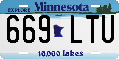 MN license plate 669LTU
