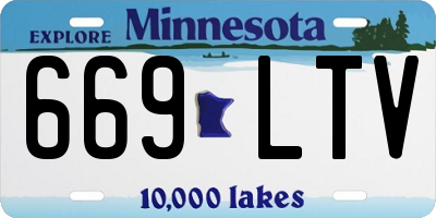 MN license plate 669LTV