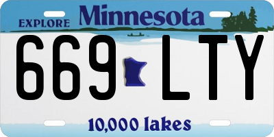 MN license plate 669LTY