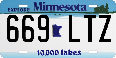 MN license plate 669LTZ