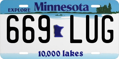 MN license plate 669LUG
