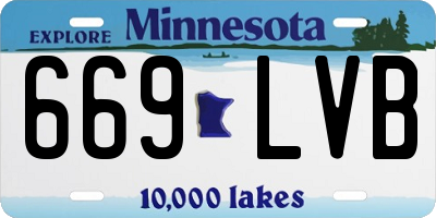 MN license plate 669LVB
