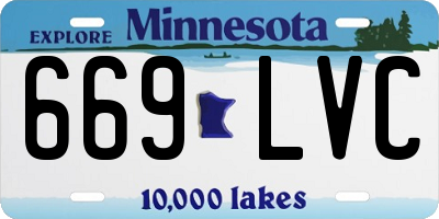 MN license plate 669LVC