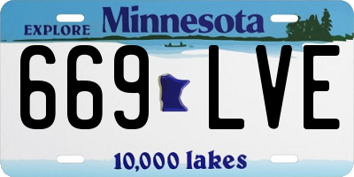 MN license plate 669LVE
