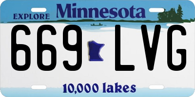 MN license plate 669LVG