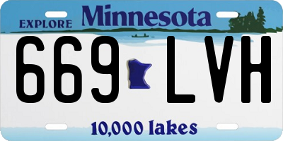 MN license plate 669LVH