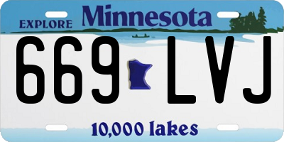 MN license plate 669LVJ