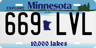 MN license plate 669LVL