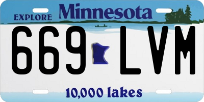 MN license plate 669LVM