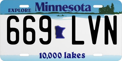 MN license plate 669LVN
