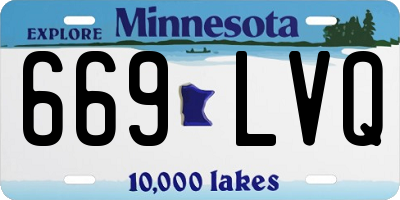 MN license plate 669LVQ
